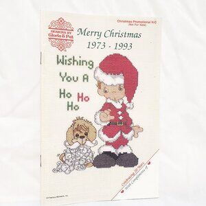 Merry Christmas 1973 - 1993 Cross Stitch Leaflet Gloria & Pat Cherished Teddies